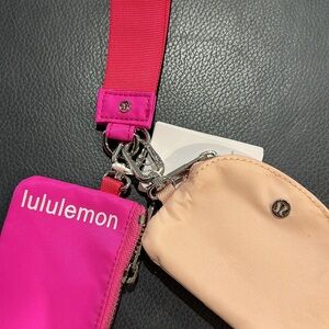 lululemon athletica Pink and Cream Key & Card Holders